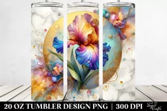 Colorful Floral Swirls with Gold Insertions | 20 oz Tumbler Product Image 2