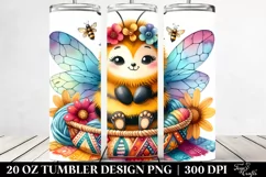 Cute Baby Bee in Boho Style | 20 oz Tumbler Product Image 2