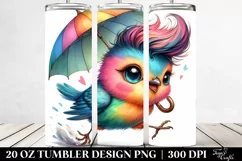 Cute Baby Owl Jumping 20 Oz Tumbler Product Image 2