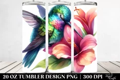 Hummingbird Sleeping in Flower's Petals | 20 oz Tumbler Product Image 2