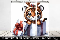 Vibrant Tiger Dressed for Winter 20 Oz Tumbler Product Image 2