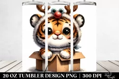 Vibrant Tiger Dressed for Winter 20 Oz Tumbler Product Image 2