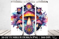 Magical Celestial Mushroom Clipart 20 Oz Tumbler Product Image 2