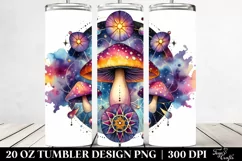 Magical Celestial Mushroom Clipart 20 Oz Tumbler Product Image 2