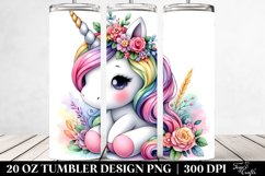 Cute Unicorn in Style | 20 Oz Tumbler Product Image 2