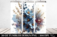 20 Oz Tumbler Sublimation | Material Delphinium Splash Product Image 2