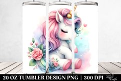 Cute Unicorn in Style | 20 Oz Tumbler Product Image 2