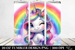 Cute Unicorn Rainbow Dance | 20 Oz Tumbler Product Image 2