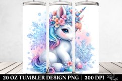 Colorful Pastel Watercolor Baby Unicorn. 20 oz Tumbler Product Image 2