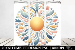 Colorful Whimsical Pastel Sun Clipart 20 Oz Tumbler Product Image 2