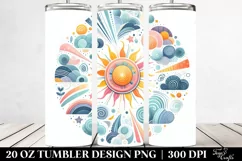 colorfull wimsical pastel sun | 20 oz Tumbler Product Image 2