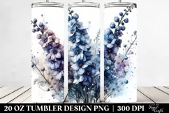 20 Oz Tumbler Sublimation | Material Delphinium Splash Product Image 2