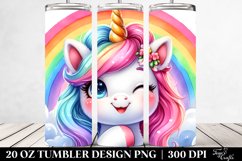 Adventurous Unicorn in Pastel Colors | 20 oz Tumbler Product Image 2