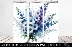 20 Oz Tumbler Sublimation | Material Delphinium Splash Product Image 2