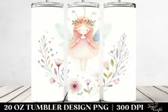 Simple Watercolor Whimsical Fairy | 20 oz Tumbler Product Image 2