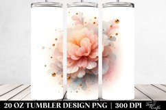 Shiny Carnation Splash Tumbler | 20 oz Tumbler Product Image 2