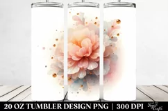Shiny Carnation Splash Tumbler | 20 oz Tumbler Product Image 2