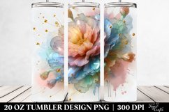 Glossy Carnation Splash Tumbler | 20 oz Tumbler Product Image 2