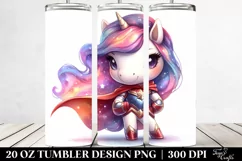 Cute Unicorn Posing as a Hero | 20 Oz Tumbler Product Image 2