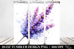 20 Oz Tumbler Sublimation | Material Lavender Splash Product Image 2