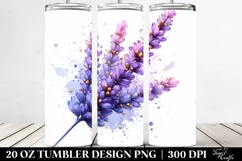 20 Oz Tumbler Sublimation | Material Lavender Splash Product Image 2