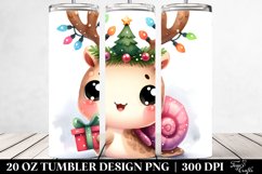 Expressive Snail with Enthusiastic Face 20 Oz Tumbler Product Image 2