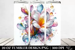 Abstract Pastel Shiny Freesia 20 Oz Tumbler Product Image 2