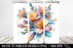 Abstract Pastel Shiny Freesia 20 Oz Tumbler Product Image 2