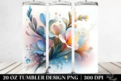 Abstract Pastel Shiny Freesia 20 Oz Tumbler Product Image 2