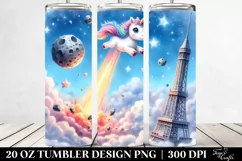 Cute Unicorn Diving from a Meteor | 20 Oz Tumbler Product Image 2