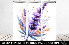 20 Oz Tumbler Sublimation | Material Lavender Splash Product Image 2