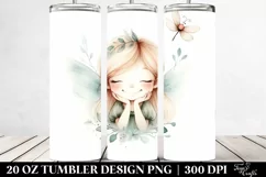 Washed Watercolor Whimsical Smiling Fairy | 20 oz Tumbler Product Image 2