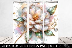 20 Oz Tumbler Sublimation | Material Gardenia Splash Product Image 2