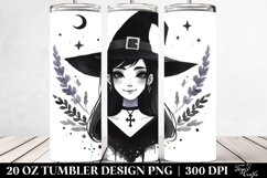 Smiling Gothic Witch Art | 20 oz Tumbler Product Image 2