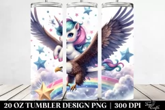 Cute Unicorn Dancing on a Starbeam | 20 oz Tumbler Product Image 2