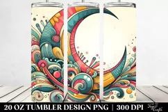 Retro Colorful Half Moon Whimsical | 20 oz Tumbler Product Image 2