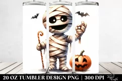 Funny Mummy Halloween Clipart 20 Oz Tumbler Product Image 2