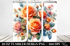 Vibrant Orange Roses | 20 oz Tumbler Product Image 2