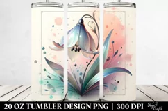 Abstract Pastel Glossy Snowdrop 20 Oz Tumbler Product Image 2
