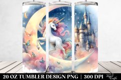 Cute Unicorn Pirouetting on an Enchanted Castle | 20 oz Product Image 2