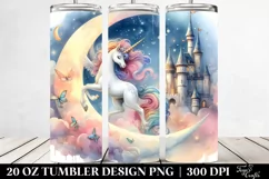Cute Unicorn Pirouetting on an Enchanted Castle | 20 oz Product Image 2