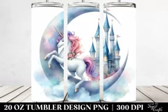 Cute Unicorn Pirouetting on the Edge of a Crescent Moon Product Image 2