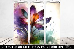Abstract Stained Crocus with Watercolor Splash | 20 oz Product Image 2