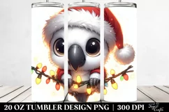 Cute Baby Macaw with Santa Hat, High-Quality 20 Oz Tumbler Product Image 2