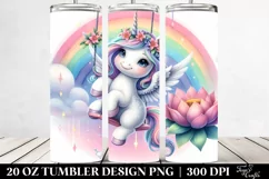 Rainbow Unicorn Swing | 20 Oz Tumbler Product Image 2