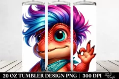 Revolted Dinosaur with OK Sign 20 Oz Tumbler Product Image 2