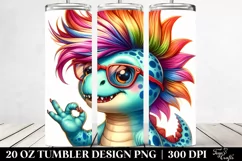 Revolted Dinosaur with OK Sign 20 Oz Tumbler Product Image 2