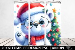 Colorful Polar Bear with Cool Haircut 20 Oz Tumbler Product Image 2