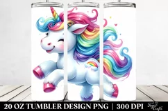 Running Cute Unicorn | 20 oz Tumbler Product Image 2