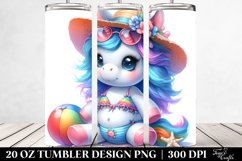 Cute Baby Unicorn with Beachwear Product Image 2